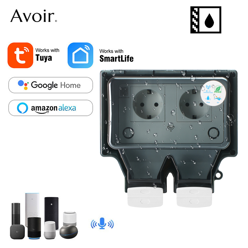 Outdoor Power Socket Cover - Avoir Tuya duvar elektrik prizleri Ip66