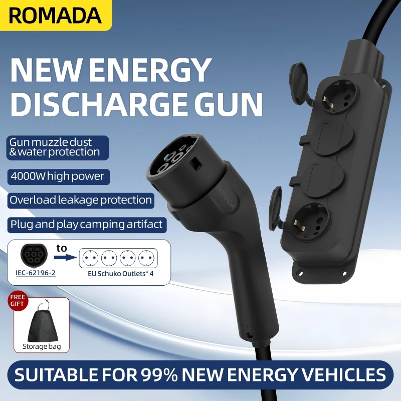 Outdoor Power Vac - Taşınabilir 16A 4KW V2L Kablo Elektrikli