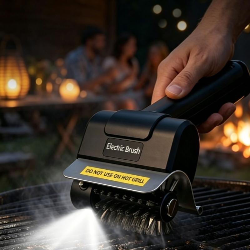 Outdoor Power Grill - 2000mAh Pil Kumandalı Barbekü Scrubber Kamp