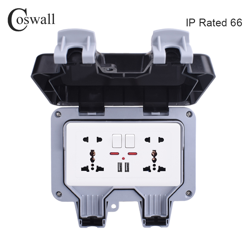 Outdoor Usb Power Outlet - Coswall IP66 hava koşullarına dayanıklı su