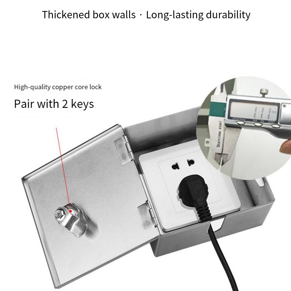 Outdoor Power Socket With Lock - Paslanmaz Çelik Dış Mekan Elektrik Kutusu