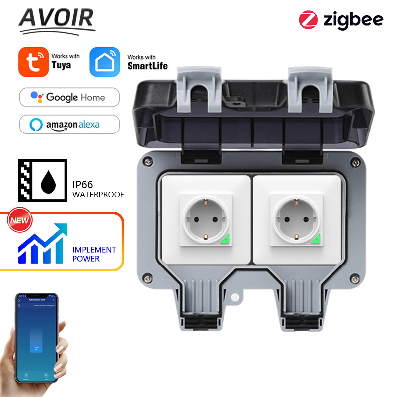 Outdoor Usb Power Outlet - Avoir Tuya Zigbee Elektrik Prizleri IP66