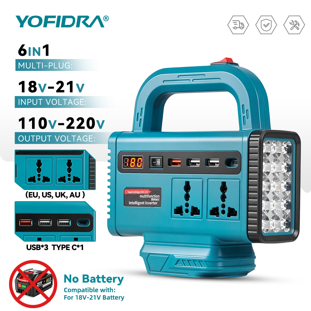 Outdoor Usb Power Outlet - YOFIDRA 220V Taşınabilir Güç İnvertörü Açık
