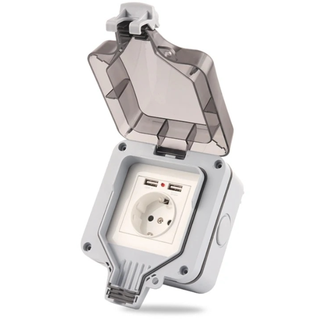 Outdoor Usb Power Outlet - IP66 AB Standardı Alman Tarzı Dış