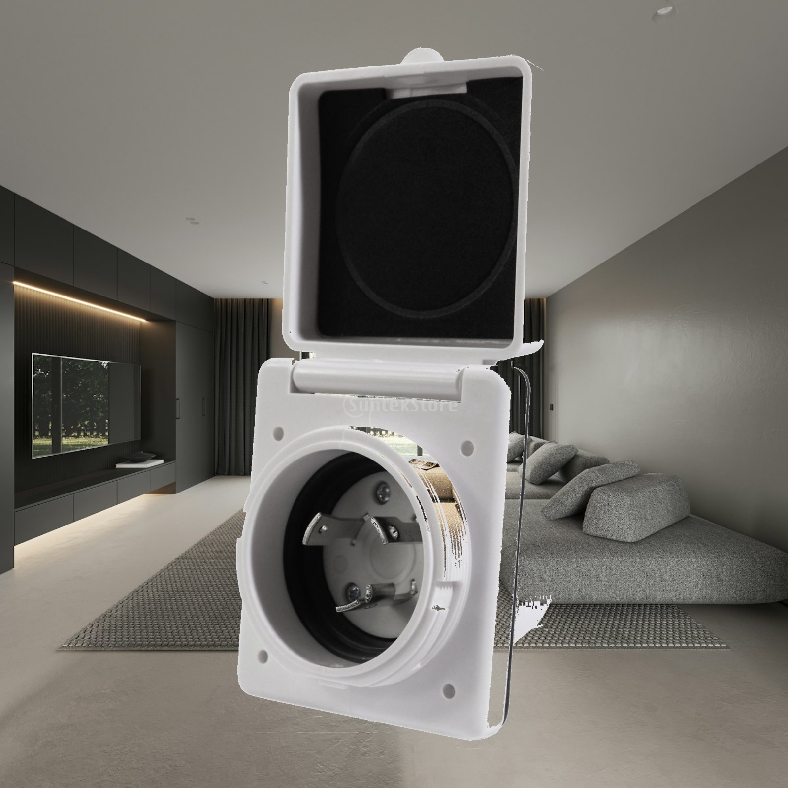 Outdoor Power Socket With Lock - Su geçirmez Flanşlı Giriş Güç Soketi